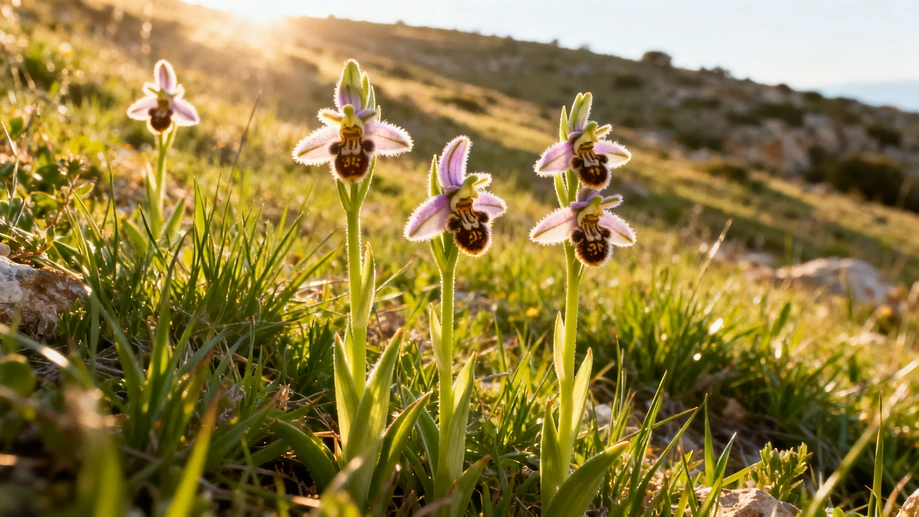 Did you know the tiny wild orchid found in Mediterranean grasslands tricks male bees into pollinating it with bee-shaped petals?