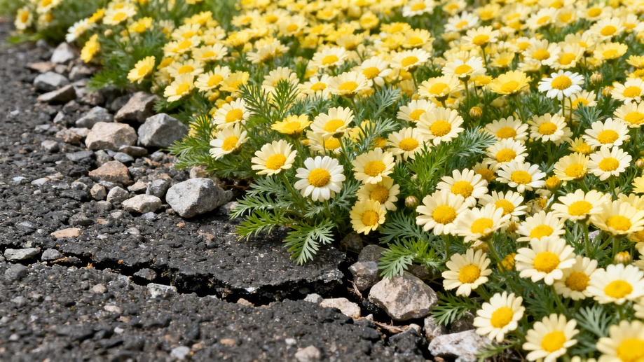 Wait, did you know wild chamomile grows far better on cracked city sidewalk edges than rich, prepared garden beds?