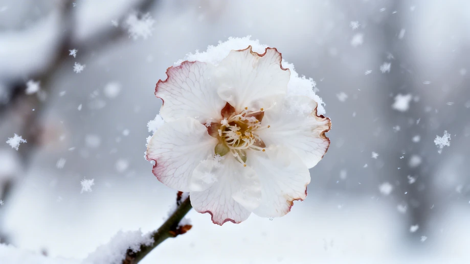 The Astonishing Resilience of the Plum Blossom as It Blooms in Winter's Harshest Cold